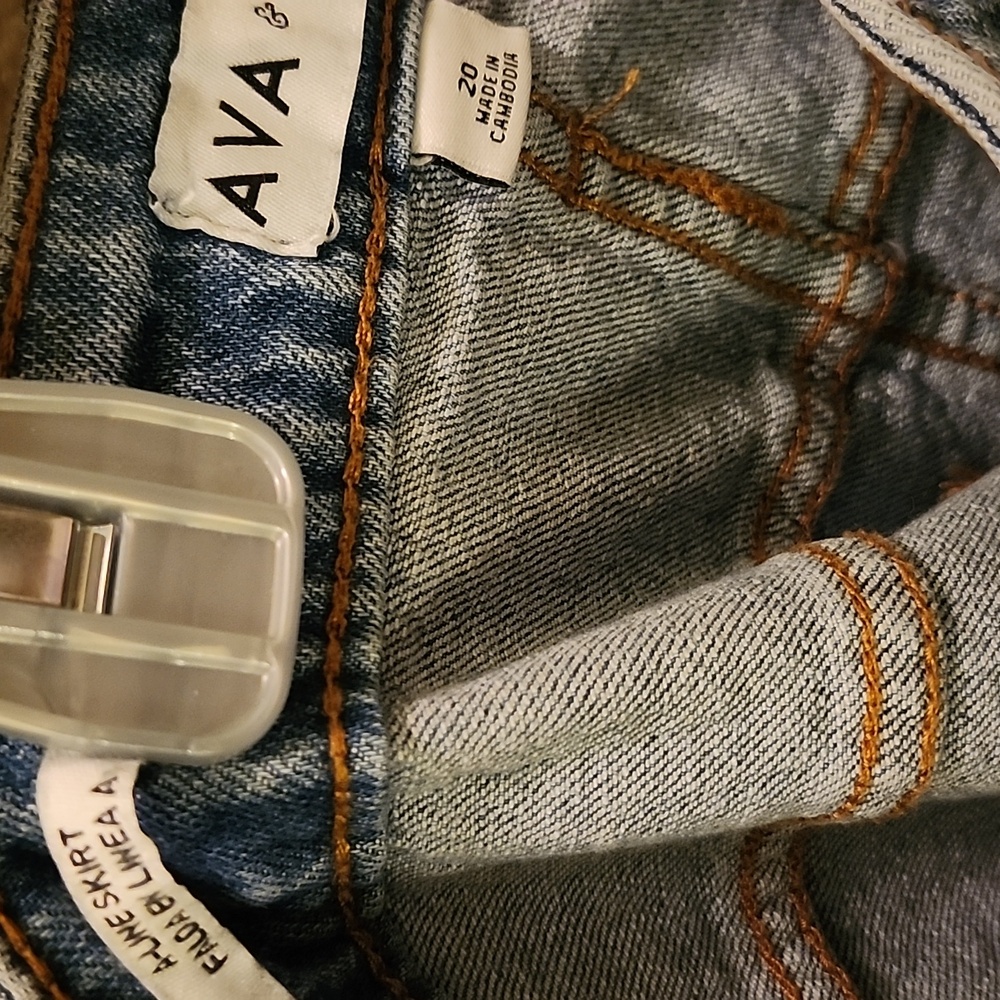 AVA & VIV Denim skirt A-line Med clean blue - Picture 5 of 7